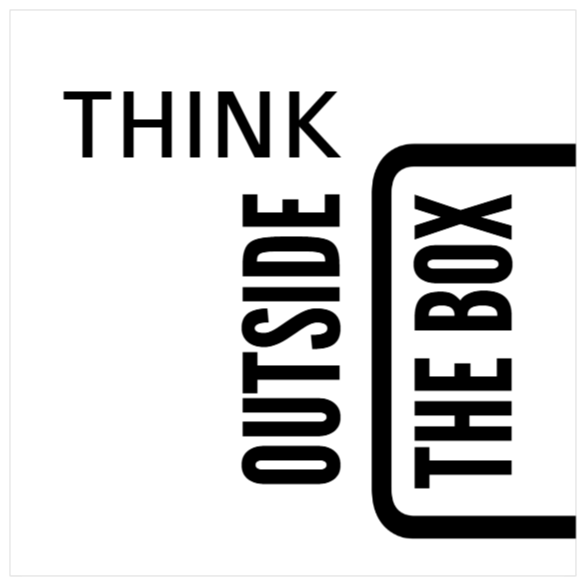 Naklejka ścienna z cytatem – Think outside the box